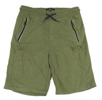 Khaki teplákové kraťasy Matalan