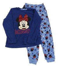 Modré fleecové pyžamo s Minnie Primark