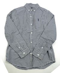 Tmavomodro-biela kockovaná košeľa Next