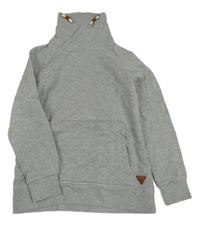 Šedá mikina s komínovým límcem Tom Tailor