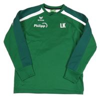 Zeleno-bílé thermo triko s logem Erima 