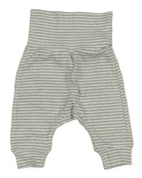 Šedo-bílé pruhované tepláky H&M