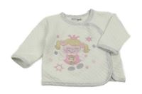 Biela prepínaci rebrovaná mikina s vílou Ergee