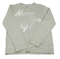 Světlešedá mikina s nápisem S. Oliver