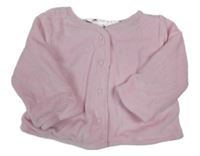 Svetloružová zamatová prepínaci obojstranná mikina Jojo Maman Bébé