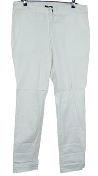 Dámske smotanové plátenné chino nohavice H&M