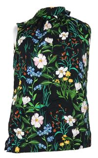 Dámská černá květovaná halenka Dorothy Perkins