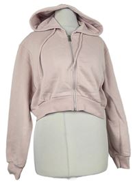 Dámska svetloružová crop prepínaci mikina s kapucňou zn. H&M