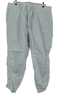 Dámske sivé plátenné cuff nohavice s vreckami Eddie Baur