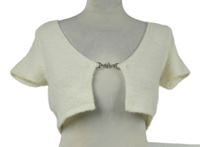 Dámske biele svetrové chlpaté bolerko H&M