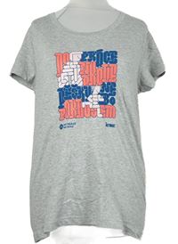 Dámské šedé tričko s potiskem 