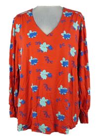 Dámske červené kvetované tričko KettleWell