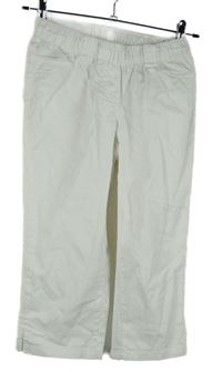 Dámské bílé plátěné capri kalhoty Blue Motion 