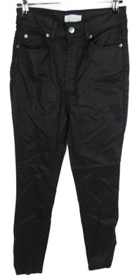 Dámske čierne skinny potiahnuté é rifle H&M