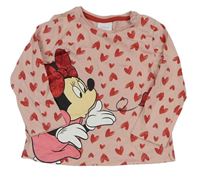 Světlerůžové triko se srdíčky a Minnie Disney