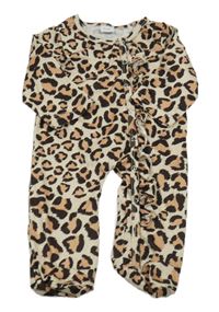 Béžový overal s leopardím vzorom