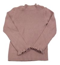 Staroružový rebrovaný sveter Nutmeg