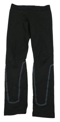 Černé thermo legíny s logem Kipsta