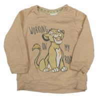 Béžové tričko so Simbou Disney