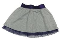 Sivo-fialová tepláková sukňa kids