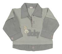 Svetlosivé tričko s králikom a všitou košilí