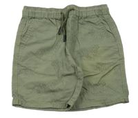 Khaki plátenné kraťasy s tigrami Primark