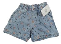 Nové - modré riflové kraťasy s Hello Kitty H&M