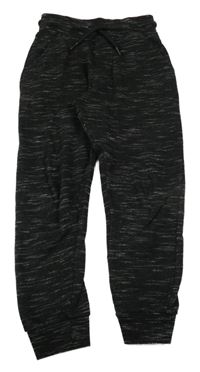 Černo-bílé melírované tepláky