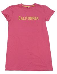 Růžové UV tričko s delfíny a mořskými pannami