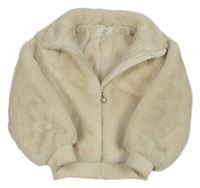 Smotanová kožušinová podšitá bunda H&M