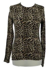 Dámske béžovo-čierne vzorované tričko Brave Soul