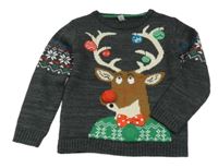 Tmavosivý sveter so sobom Tu