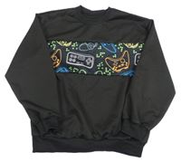 Čierna mikina s ovladači