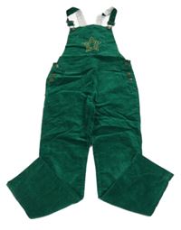 Tmavozelené sametovo/manšestrové na traké nohavice s hviezdičkami Boden