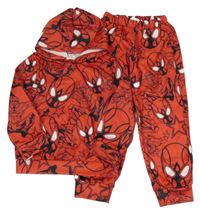 2set - Červeno-černá vzorovaná mikina + tepláky Shein