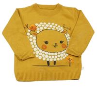 Horčicový sveter s ovečkou