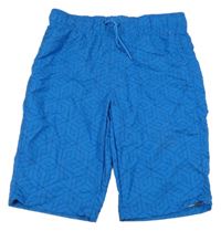 Nové - Modré vzorované plážové kraťasy Destination