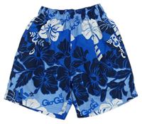 Modré kvetované plážové kraťasy Gio-Goi