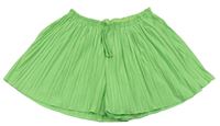 Zelené skladané sukňové kraťasy Zara