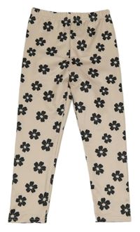 Broskvové legíny s kvietkami Shein