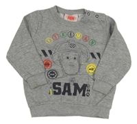 Sivá melírovaná mikina so Samem