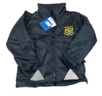 Nové - Tmavomodrá šušťáková zimná bunda s výšivkou Forest Ranger