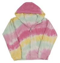 Farebná batikovaná prepínaci mikina s kapucňou Nutmeg