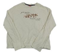 Smotanové tričko s nápisom s. Oliver