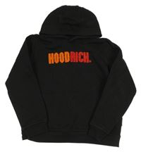 Čierna mikina s logom a kapucňou Hoodrich