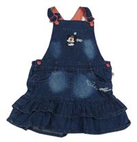 Tmavomodrá rifľová na traká sukňa s Minnií C&A