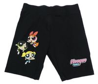 Černé elastické kraťasy Powerpuff girls