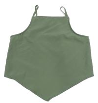 Khaki crop top s cípem H&M