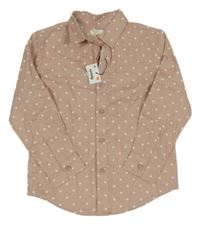 Nové - Staroružová košeľa s bodkami Fox&Bunny