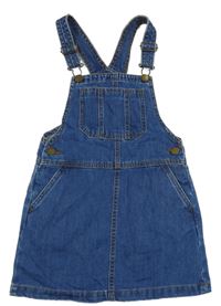 Tmavomodré na traké rifľové šaty Next